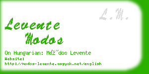 levente modos business card